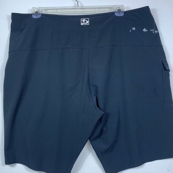 Honolua Mens 42 Boardshorts Black Swimming Bathing Suit Summer Sport Casual - Picture 5 of 10